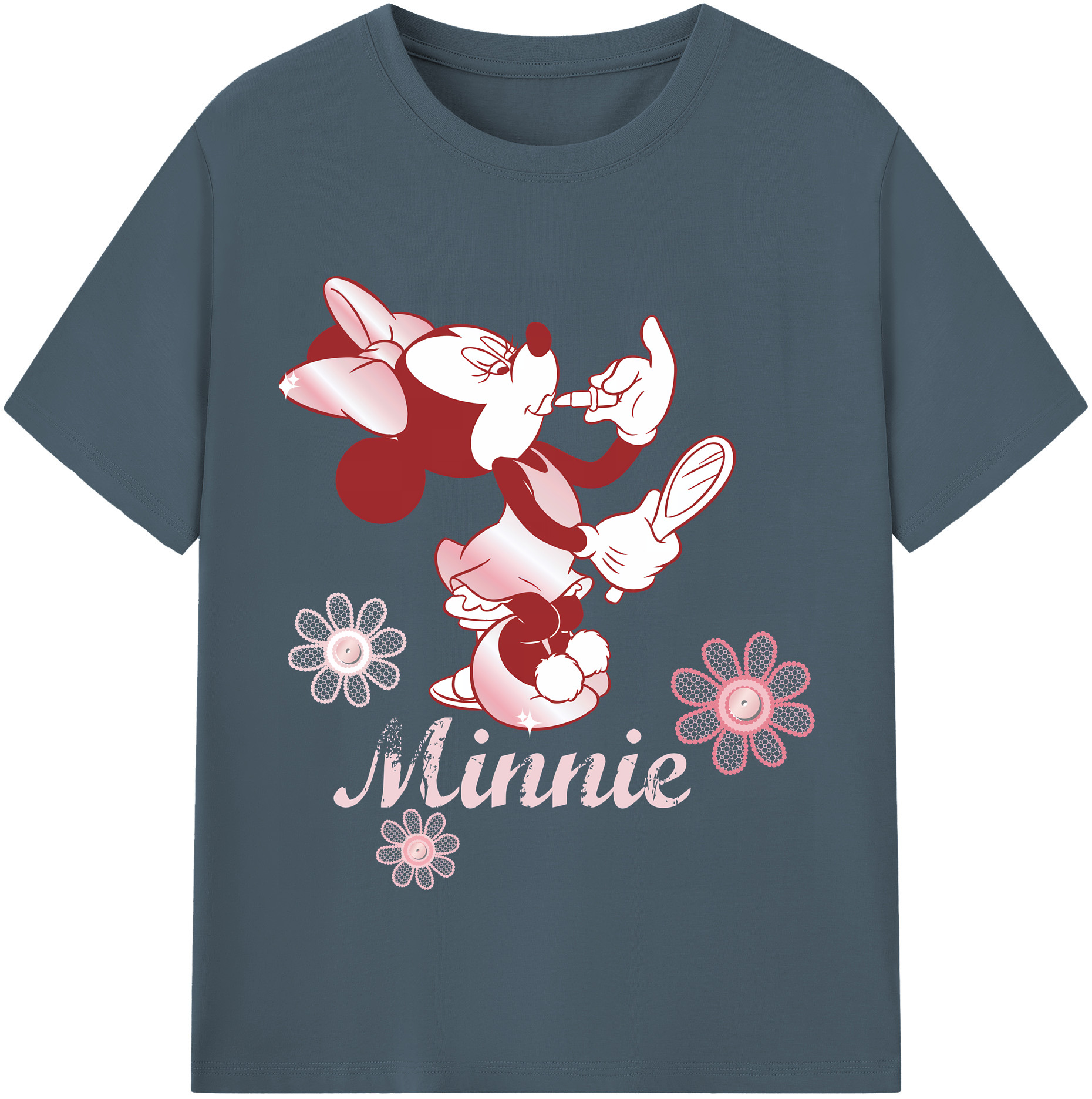 （画像用） ミッキーマウス Mickey Mouse 綿100％半袖Tシャツ（フロントプリント）